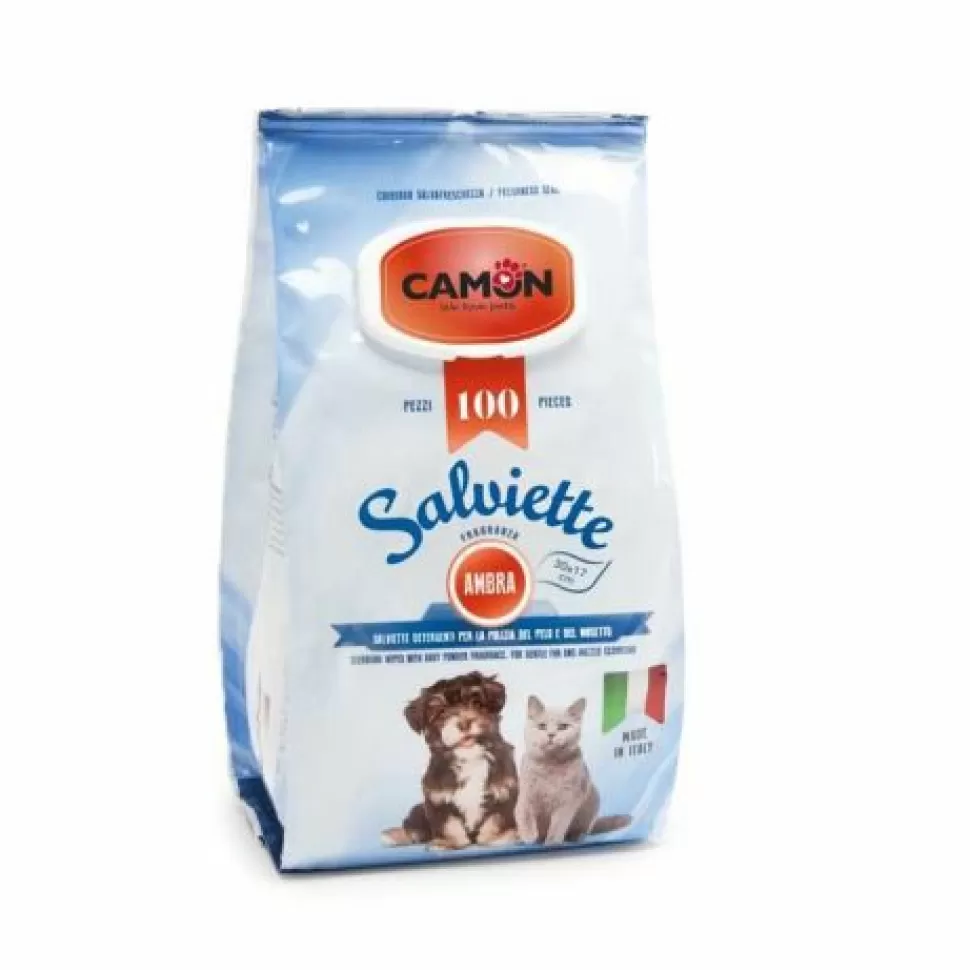 100 Salviette Detergenti Per Cani Gatti Ambra>CAMON Clearance